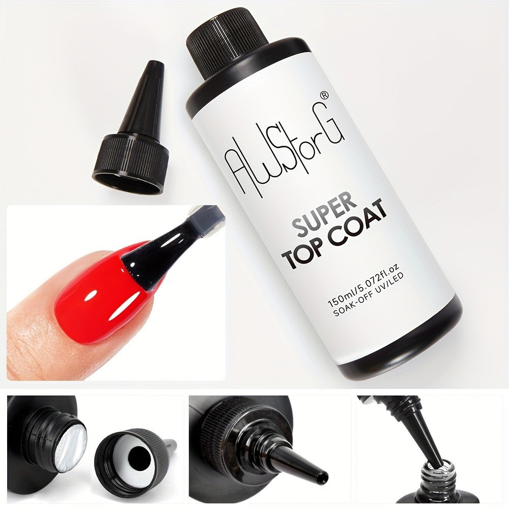 Gel Nail Polish Super-Glossy Top Coat in 15ml Soak-Off Formula with UV/LED Cure for Nail Art — image 5