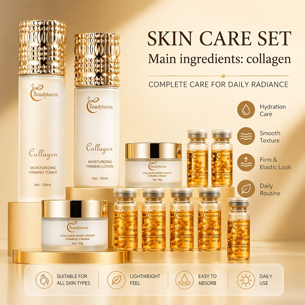 Skincare Set with Beautyluress Label, 14 Collagen Hyaluronic Acid and Niacinamide Product Pieces — image 6