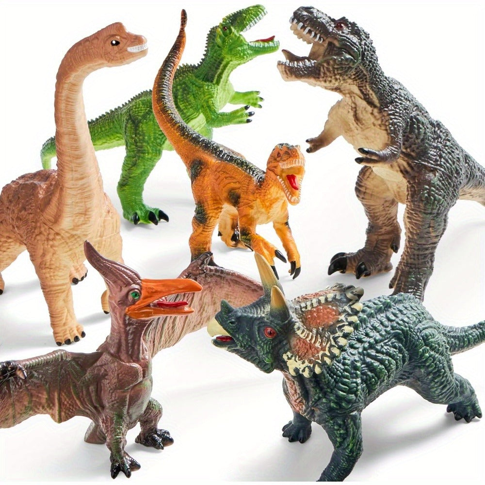 Toddler Dinosaur Figures with Educational Book, 6 Jumbo Realistic Dinosaur Toys for Toddlers 1+ Years — image 2
