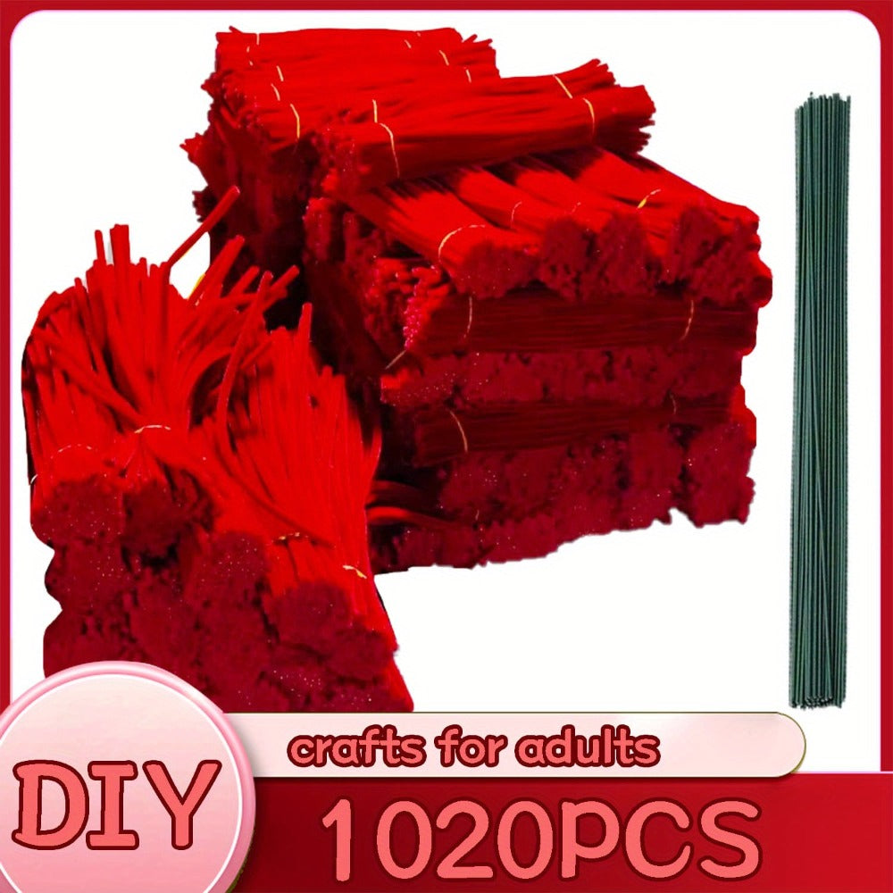 Pipe Cleaners 1020pcs Chenille Stems 20 Colors, Upgraded Thick Fuzzy Sticks with Patterned Rods for Kids Adults Teachers — im