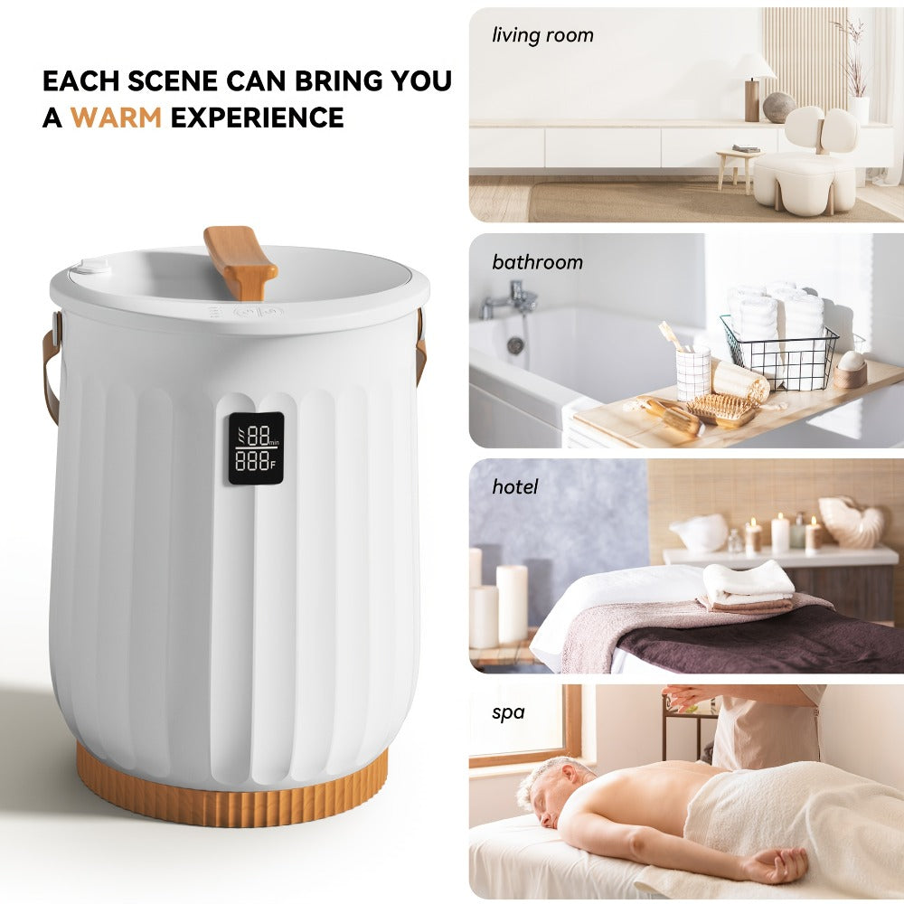 20L Digital Towel Warmer Bucket with LED Display, Four Timer Settings, Child Lock and White Finish — image 6