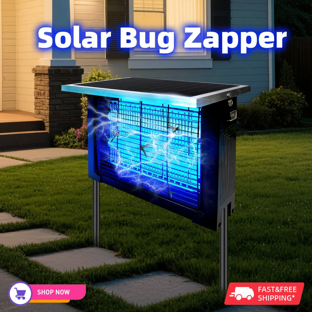 Solar Bug Zapper Outdoor Rechargeable | Patio Garden Backyard Camping — image 1