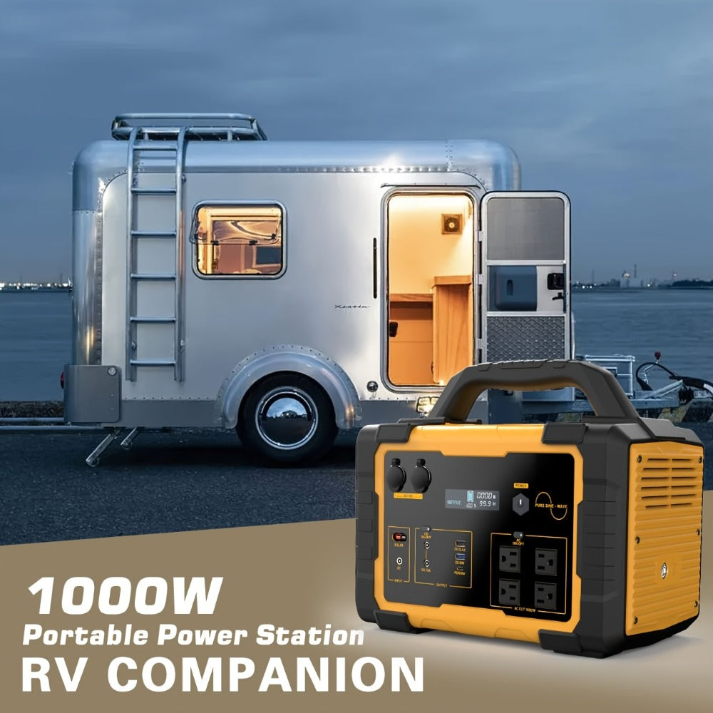 Portable Power Station 1075Wh/294Wh – 1000W/300W Solar Generator, Lithium Battery, 120V AC Outlet, for RV, Camping, Hiking — 