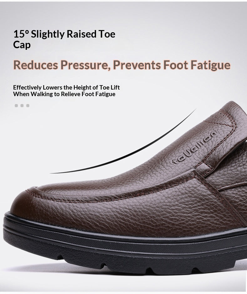 Men's Genuine Leather Lace-up Business Casual Shoes