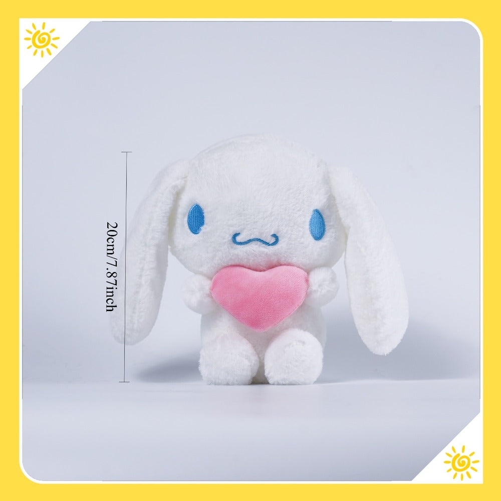 Plush Toy Heart-Holding Character Set with Five Pieces and Four Style Choices for Character Display, Room Decor and Gift Pres