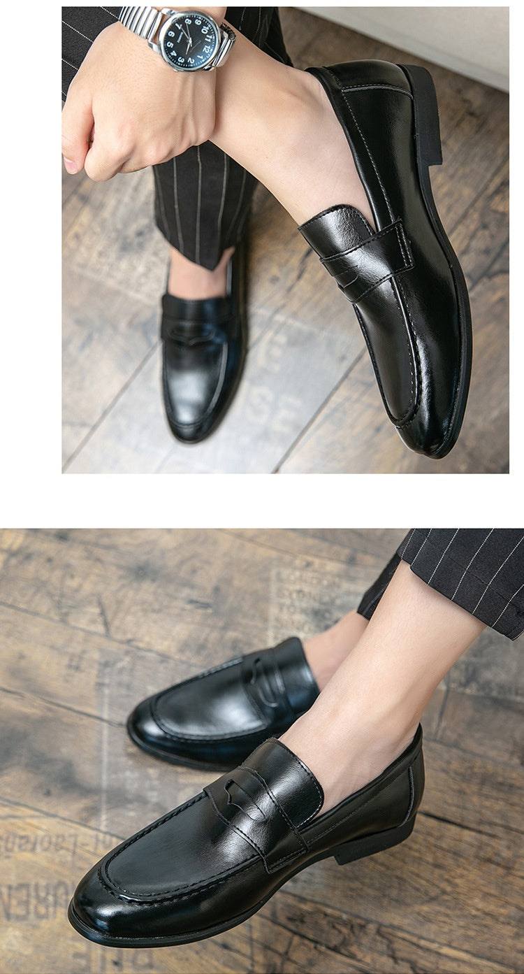 Pointed Toe Minimalist Leather Shoes In British Style
