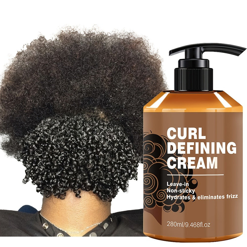 280ml Curl Defining Cream in Pump Bottle with Leave-In Styling Directions for Wavy and Curly Hair — image 1