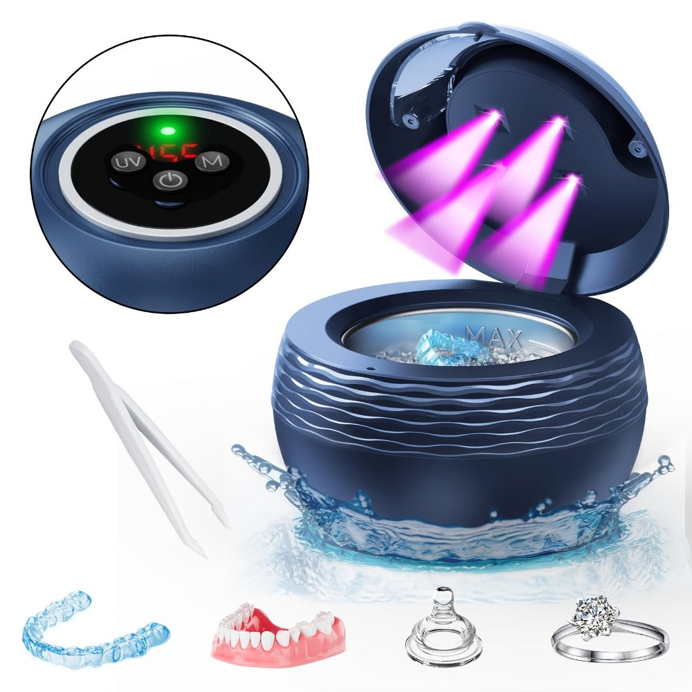 45 kHz Round Ultrasonic Cleaner with Four Timer Modes and Three Color Options for Small Items — image 4