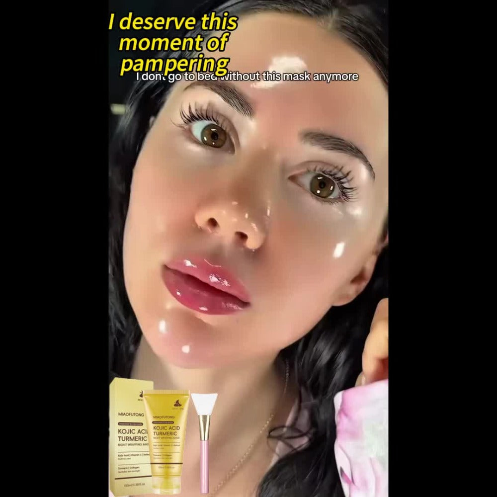 Kojic Acid Turmeric Face Mask with Vitamin C, Peeling Mask for, Deep Cleansing, Oil Control & Glowing Skin — image 7