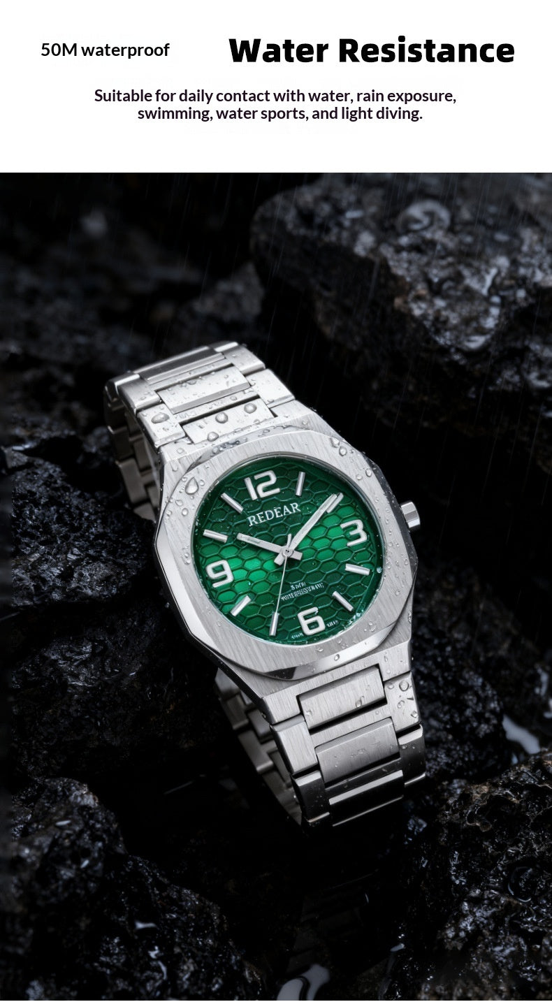 Mens Watch With Japanese Movement Non-mechanical Water-resistant
