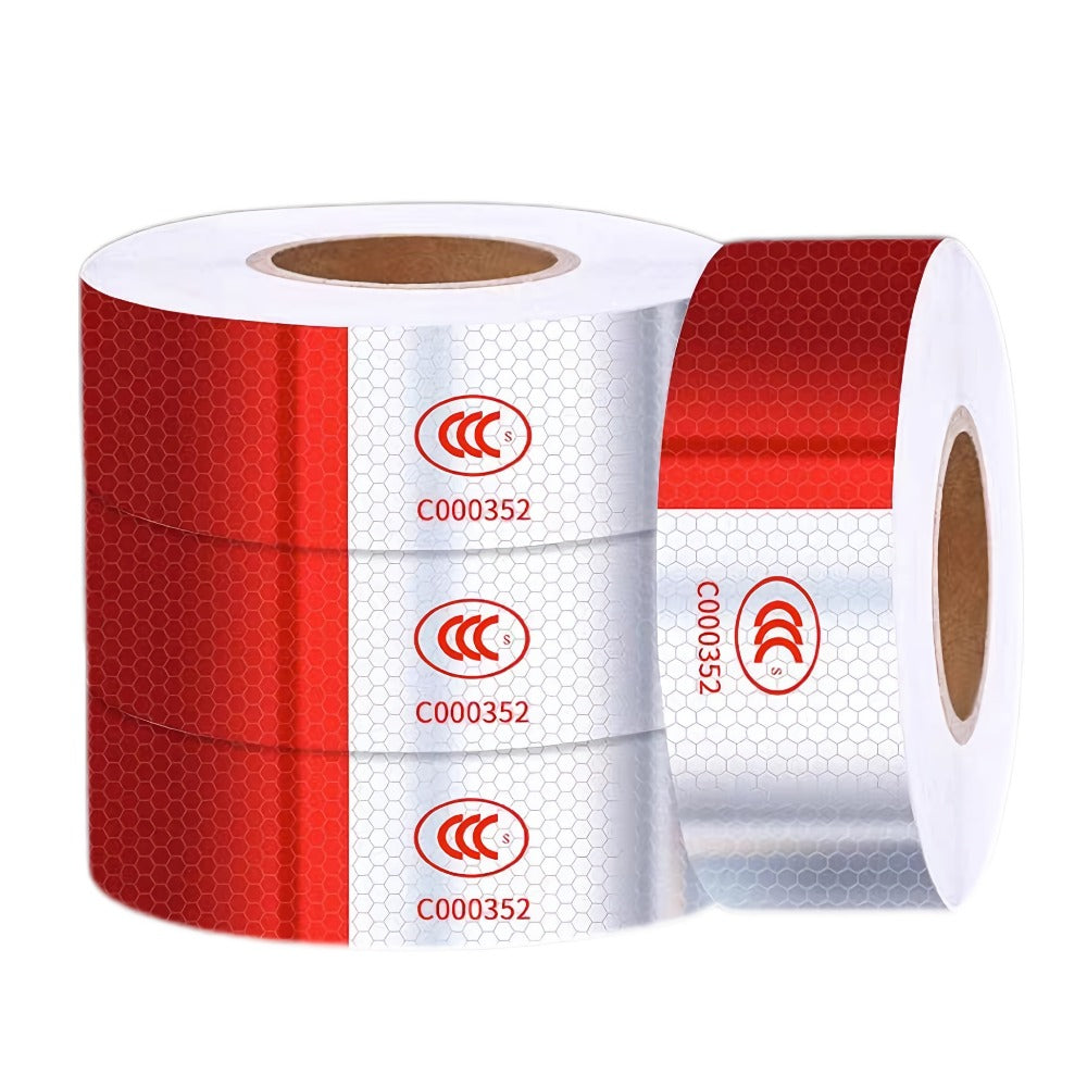 DOT-C2 Reflective Tape 2"x60' High Intensity Prismatic Self-Adhesive Safety Strip – Waterproof Wear-Resistant Ultra Bright fo