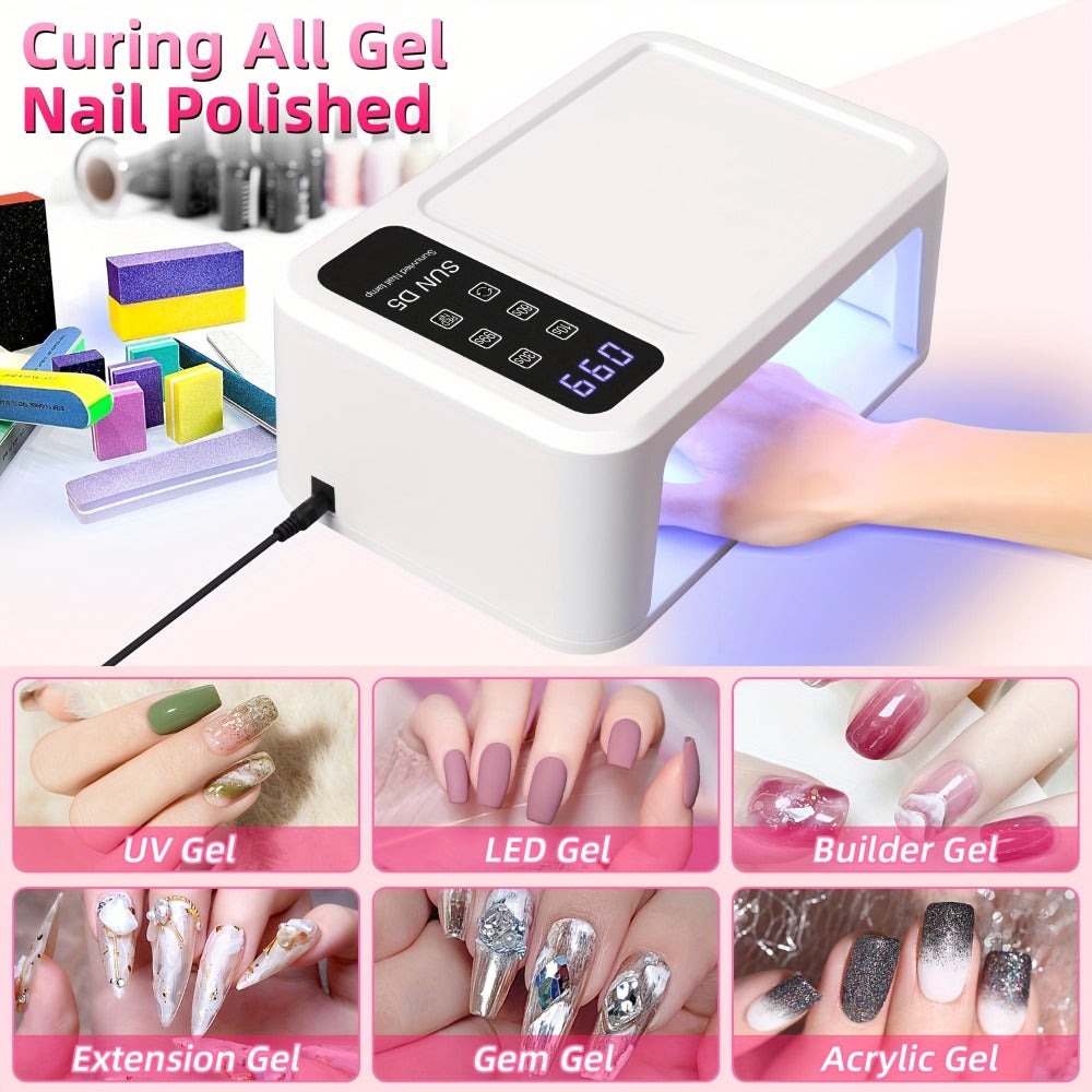 Sun-D5 Dual-Hand UV/LED Nail Lamp with 108-Bead Label, Removable Base, LCD and Four Timers — image 14