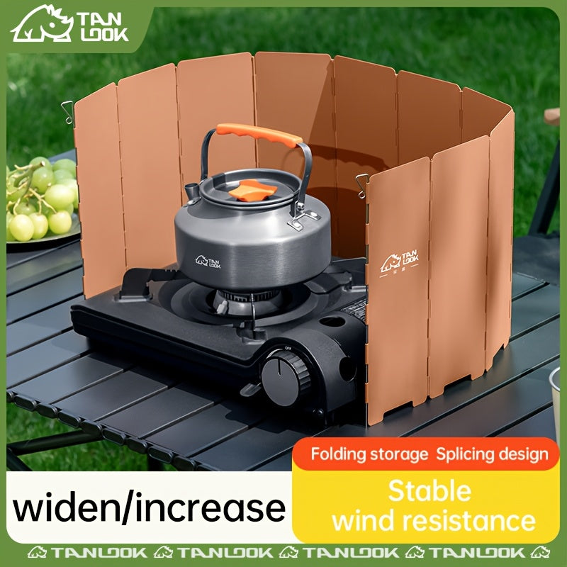 Camp Stove Windscreen, Folding Windshield Gas Stove Camping Outdoor for Bedside Audio, Alarms and Room Entertainment — image 