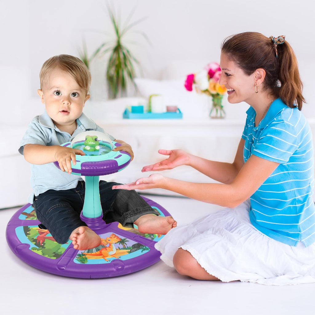 Dinosaur Spin Seat Toy for Toddlers 18 Months+, 360° Sit and Spin with Music, Indoor Interactive Sensory Balance Toy — image 