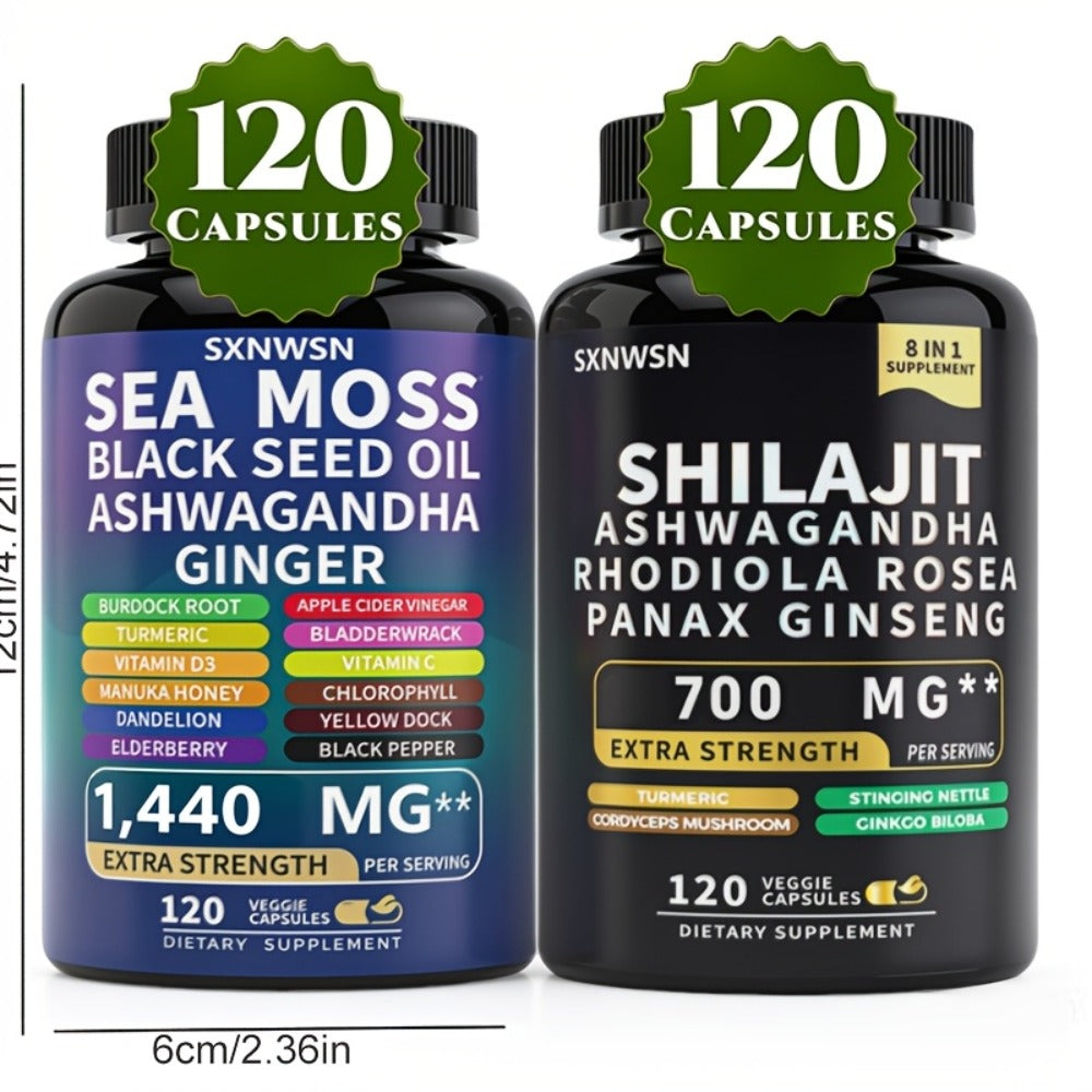 Adaptogen Energy Supplement with Sea Moss & Shilajit, 7-in-1 Formula with Black Seed Oil, Ashwagandha — image 5
