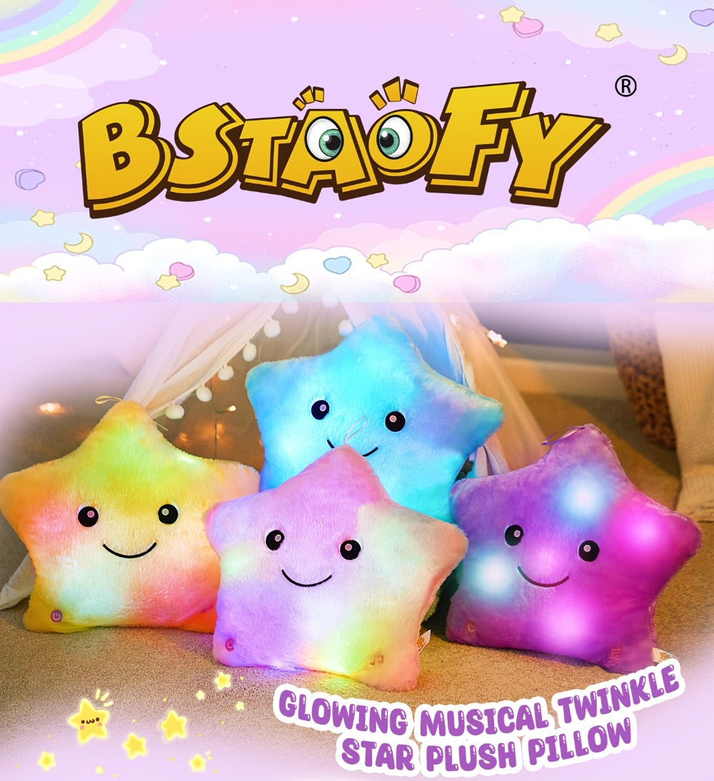 Purple Musical Star Plush Night Light with Color-Changing LEDs, 10 Lullabies, 15-Minute Timer and 13-Inch Design — image 7