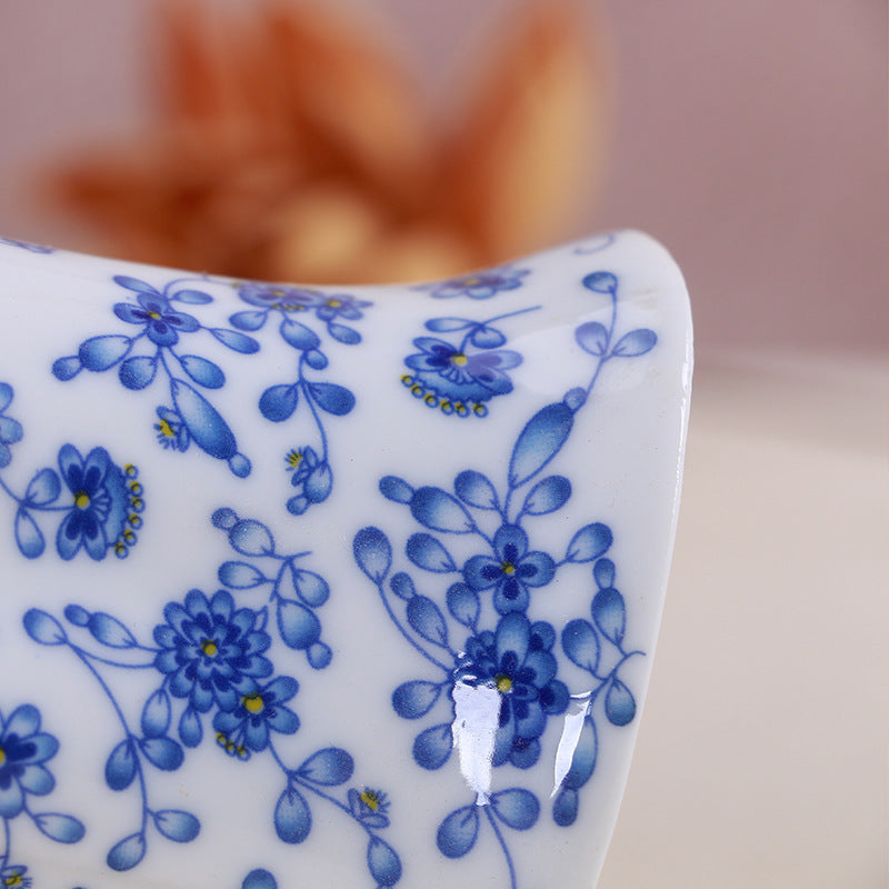 Ceramic ornaments blue and white porcelain mini vases cheongsam flower arrangements living room home decorations