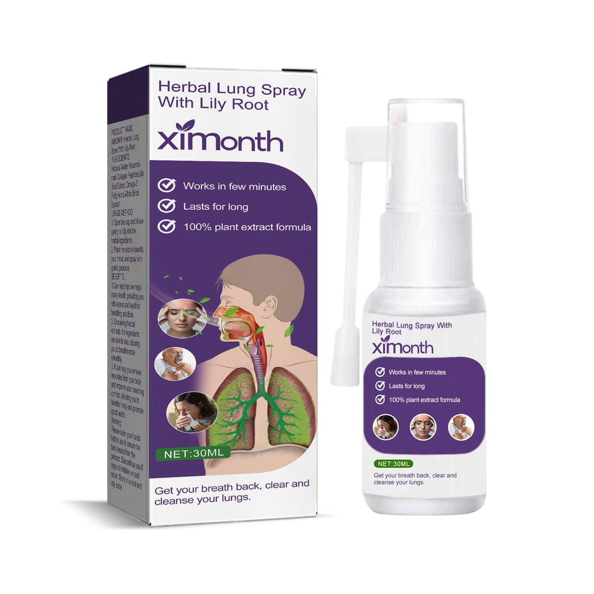 Body Care Spray For Phlegm Relief Dry, Itchy Throat Exhalation Nasal Obstruction Body Care