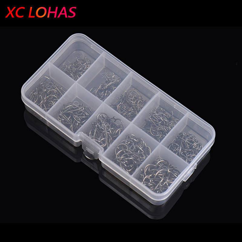LEO 600PCS/BOX High Carbon Steel Fishing Hooks Sharp Barbed Circle   3#-12# - V.I.P Digital Presence
