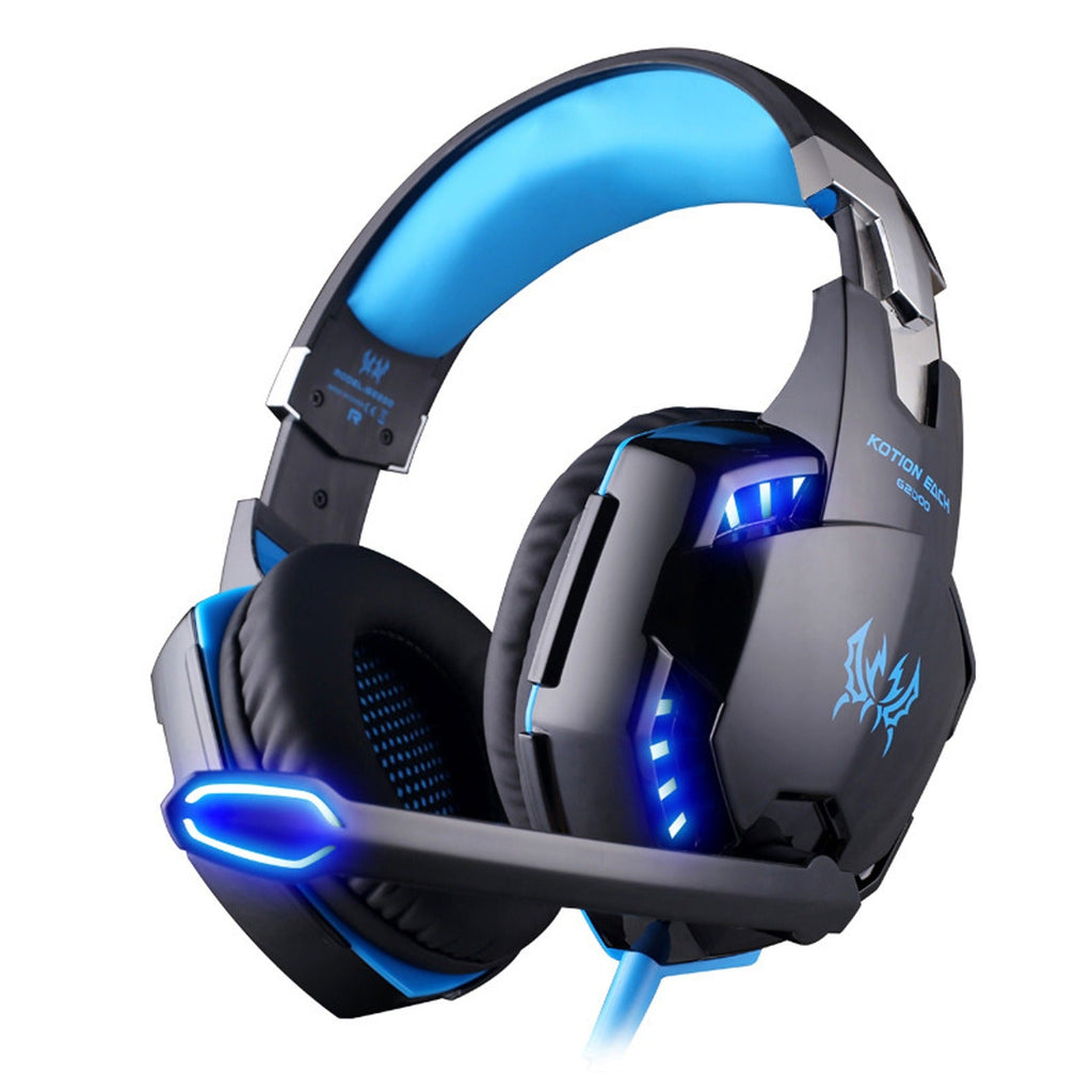 G2000 Head Mounted Gaming Earphones with Wired Illumination Heavy Bass Earphones Computer Esports PS4 Earphones - V.I.P Digital Presence