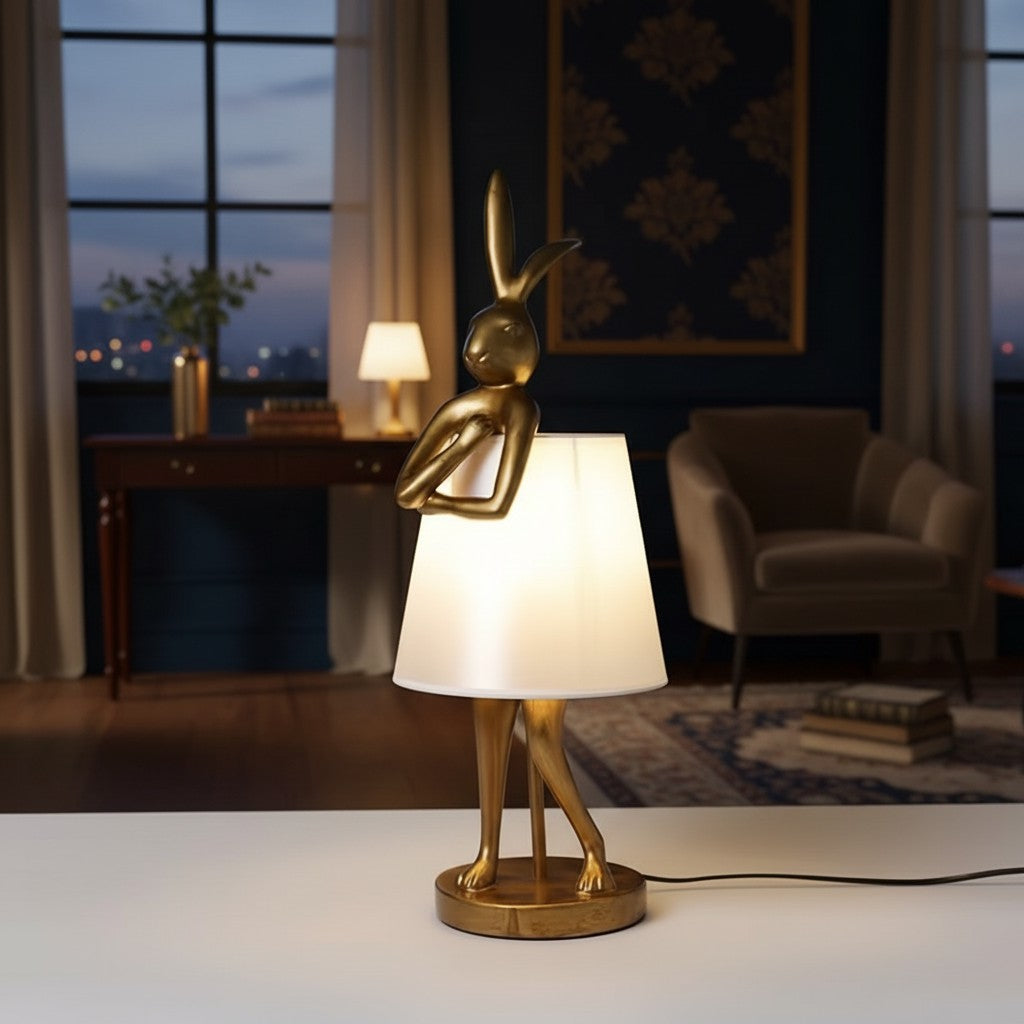 Modern Bunny Table Lamp with Adjustable Light