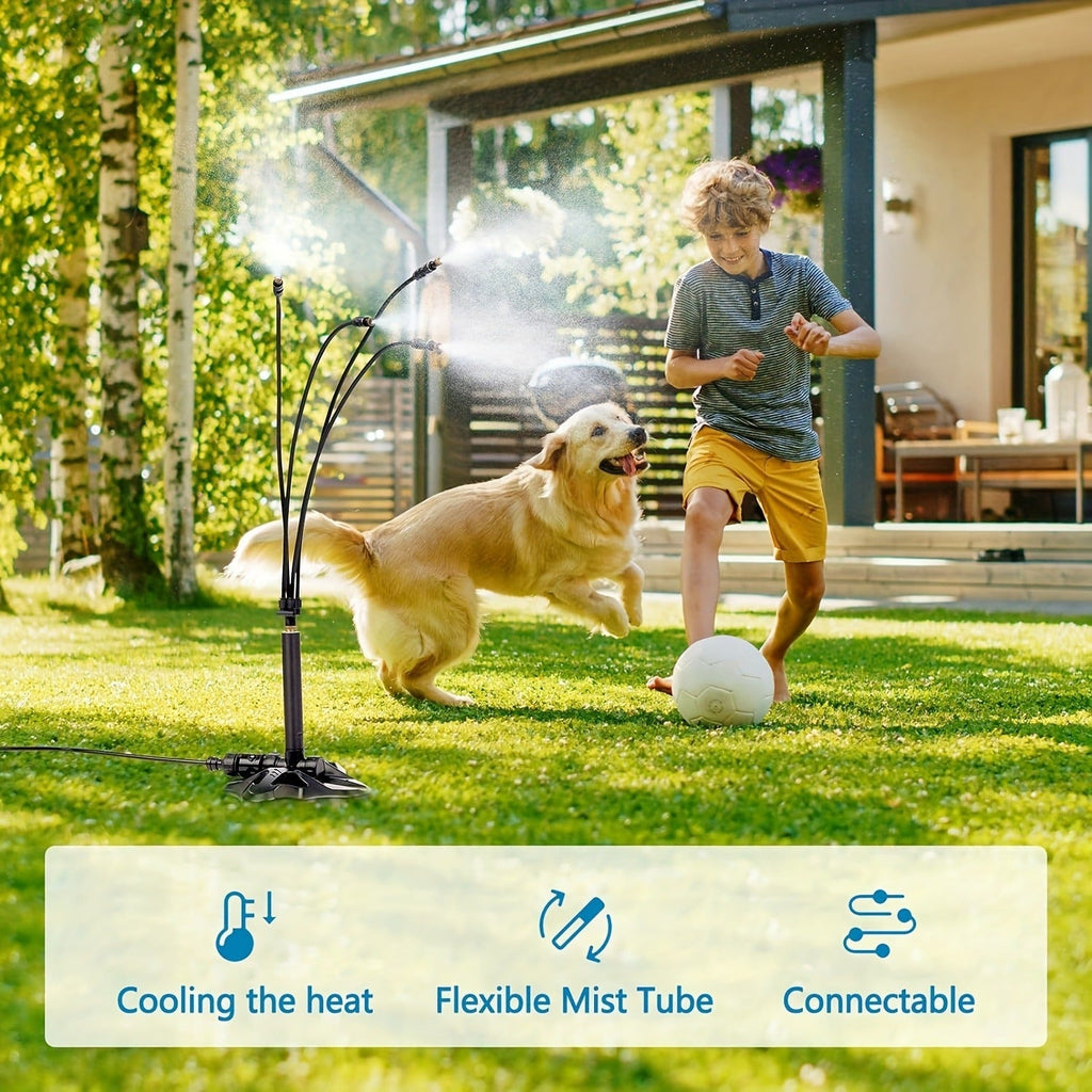 Outdoor Misting System Portable 26.5Ft Mist Cooling Kit with Adjustable Stand for Patio Garden BBQ — image 5