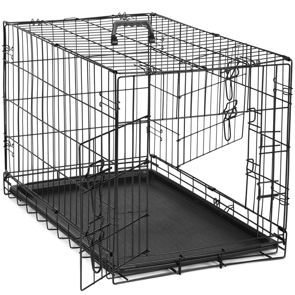 Folding Wire Dog Crate in 24, 30 or 36 Inches with Divider, Removable Tray and Door Options — image 10