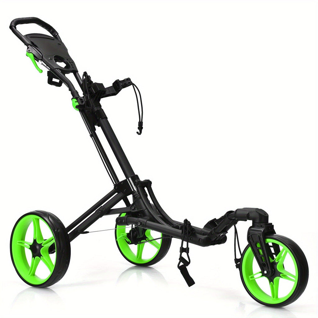 Golf Push Cart with Adjustable Handle and Swivel Front Wheel — image 4