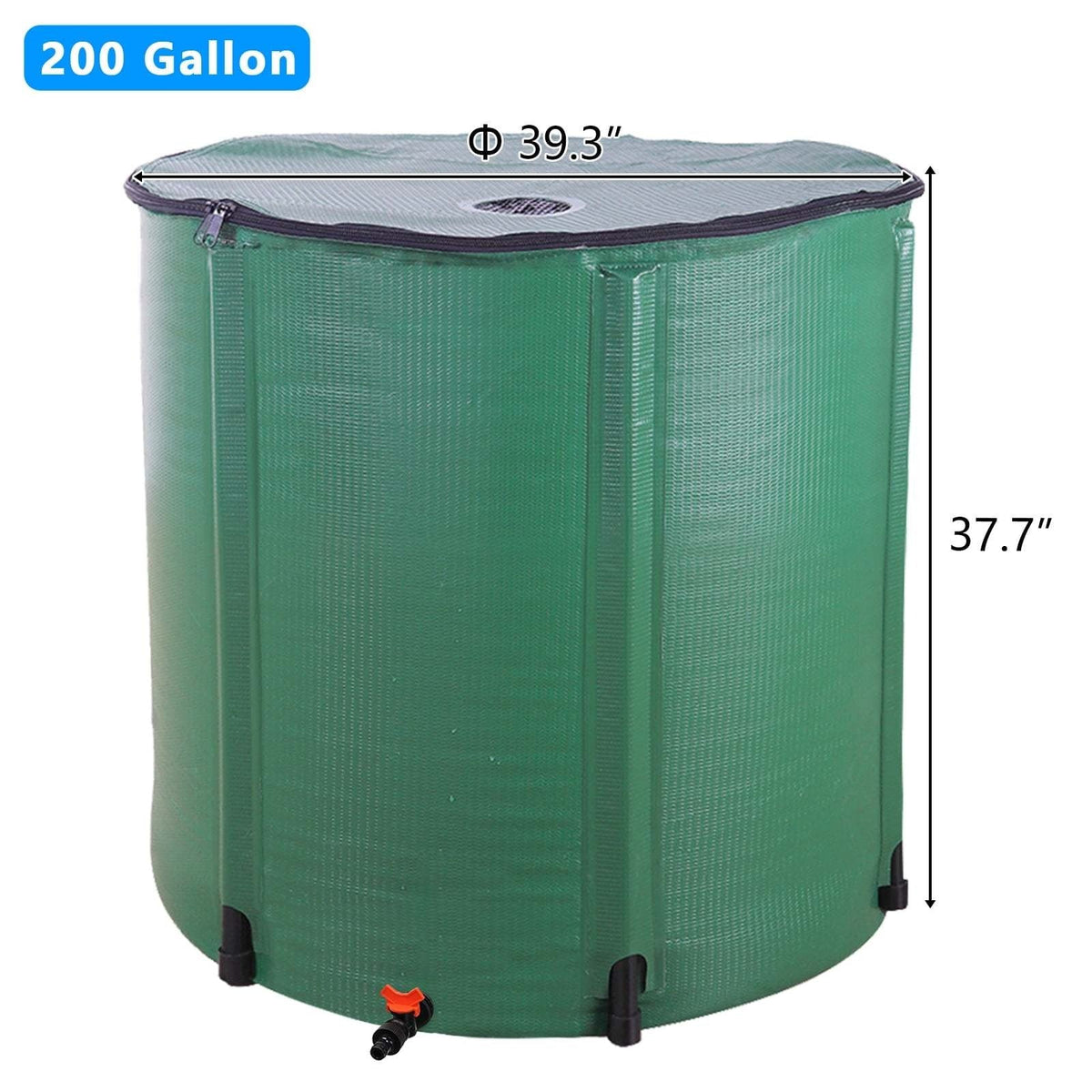 Rain Barrel Collapsible 50 & 100 Gallon Outdoor Water Storage Tank with Spigot & Mesh Top — image 6