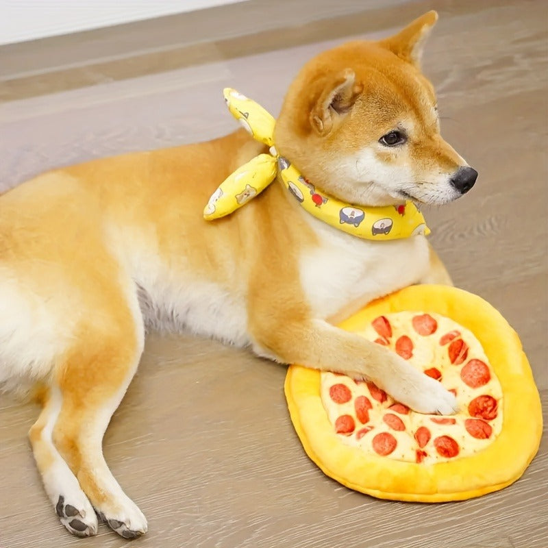 Dog Toy Pizza or Donut Plush with Built-In Squeaker and One or Two-Piece Pack Options for All Breeds — image 10