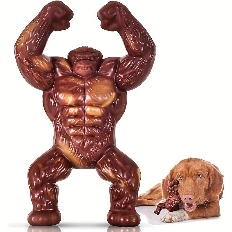 Textured Flexing Figure Dog Chew Toy in Brown, Approx. 6.77 Inches Tall for Medium or Large Dogs — image 2