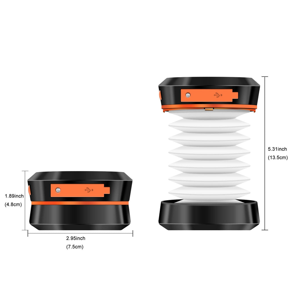 2-Pack Portable Folding Solar Camping Lantern, Mini USB Rechargeable, IPX4 for Indoor & Outdoor Camping — image 3