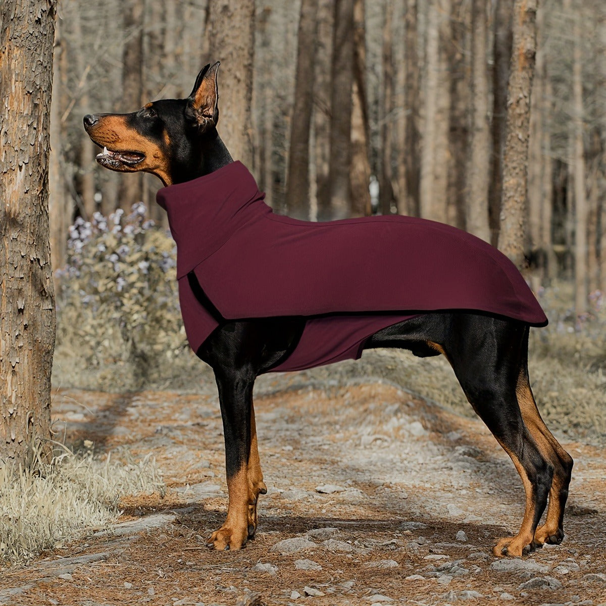 High-Neck Pullover Dog Coat in Burgundy, Navy or Fern Green with Selected XL Through 4XL Sizes — image 8