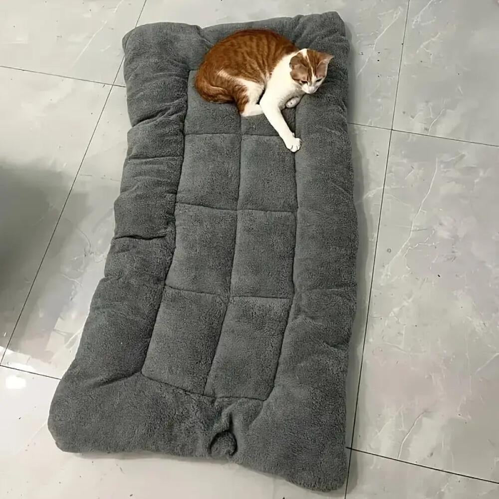 Rectangular Plush Dog Sofa Bed with Raised Bolsters, Gray L Checkout Option and Two-Surface Presentation — image 11
