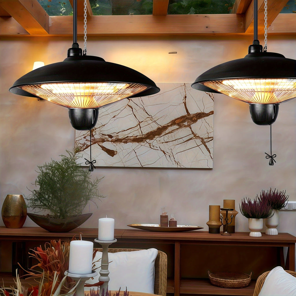 Infrared Patio Heater 1500W Ceiling Mount Electric Outdoor Heater with 3 Heat Settings 600W/900W/1500W — image 4
