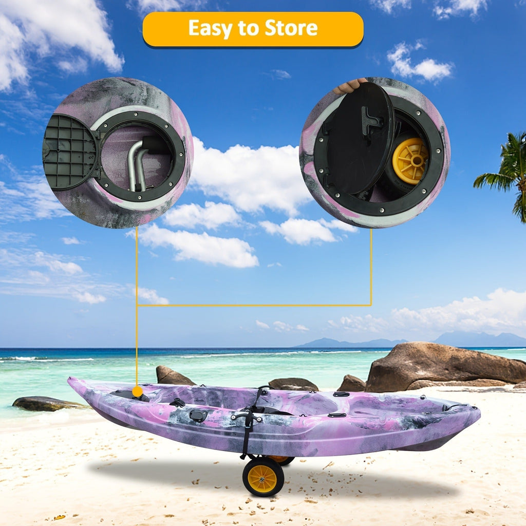 Kayak Cart Trolley Carrier Dolly, Canoe Paddle Board Boat Transport with 10-Inch Solid Wheels — image 4
