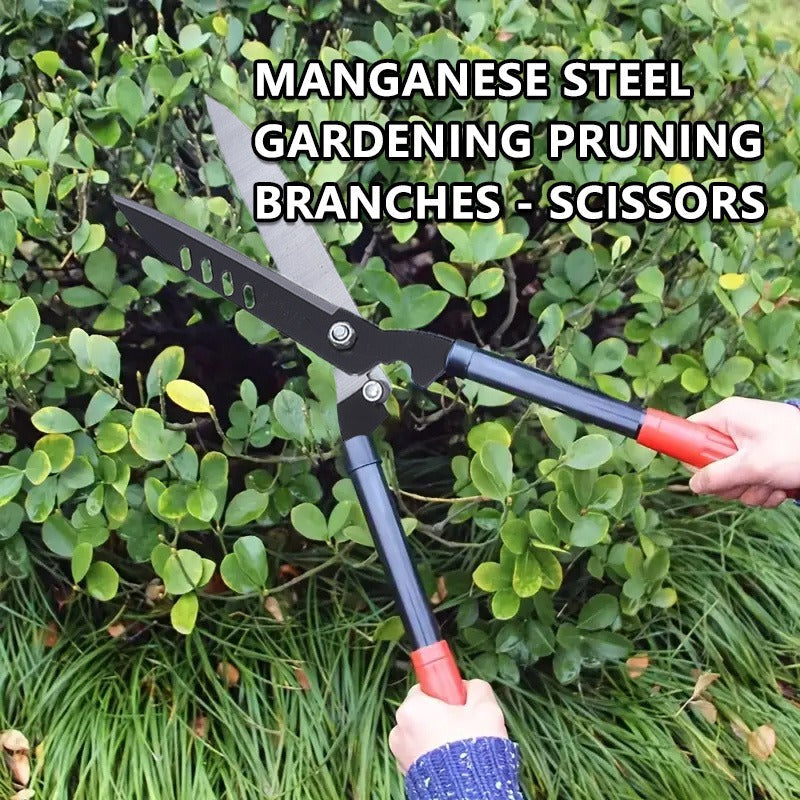 Long-Handle Hedge Shears with 27cm Blades, Red Grips, 51.5cm Pictured Length and 360g Label — image 7