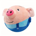 Dog Toy USB-Rechargeable Rolling Pig Plush Ball with Vibration, Swinging and Sound Effects in Two Colors — image 1