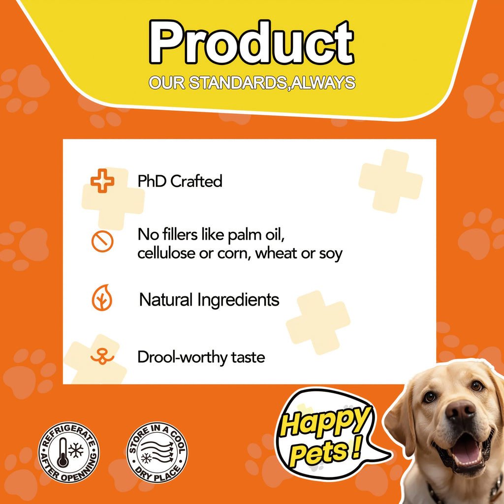 Dog Hip and Joint Soft Chews with Glucosamine, Chondroitin, MSM and Salmon Oil, 90 Count per Bottle — image 7