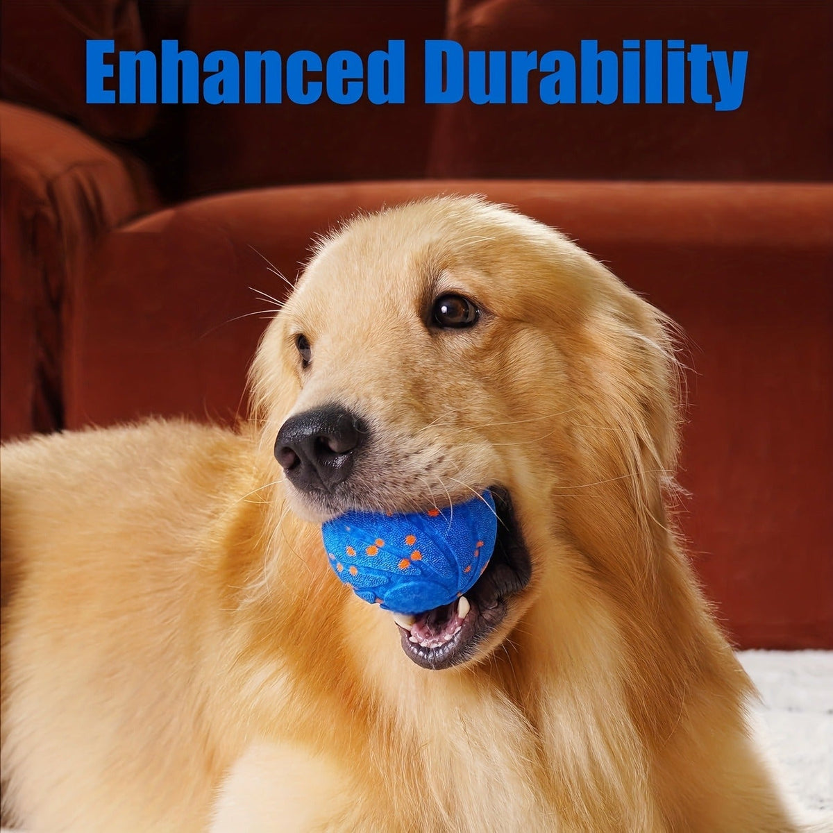 Dog Toy Motion-Activated E-TPU Ball with Auto-Rolling, Rotating and Bouncing Modes in Blue or Orange — image 9