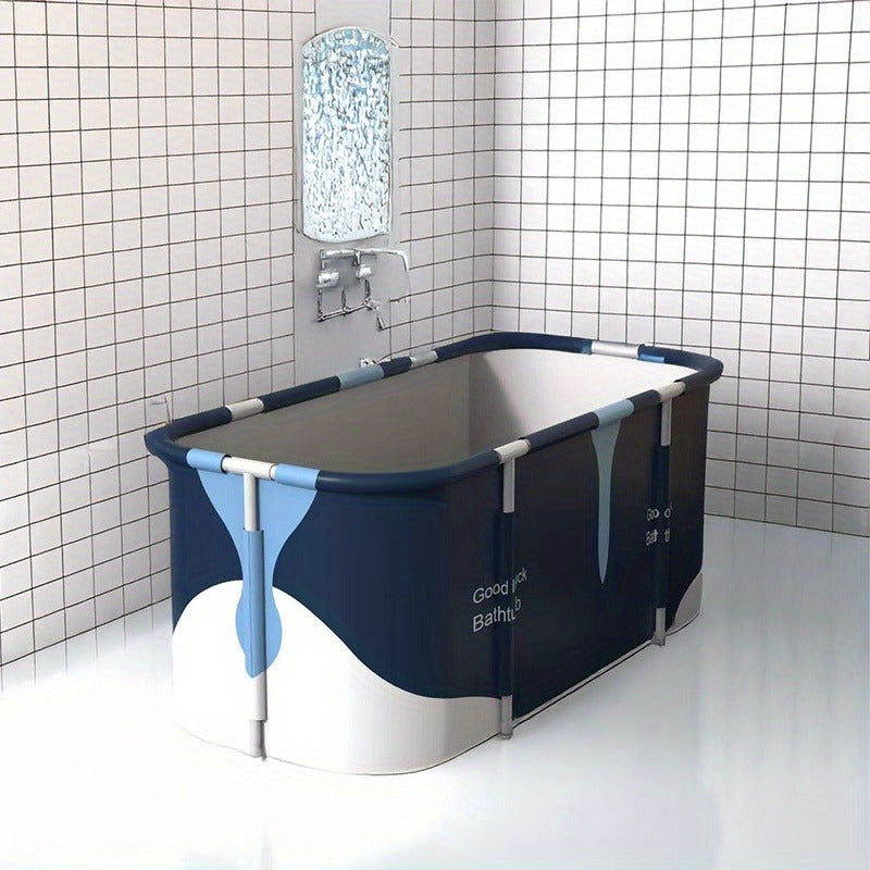Foldable Bathtub for Adults Portable Inflatable Spa Tub with Massage Jets Indoor Outdoor Ice Bath Cold Plunge for Home or Sal