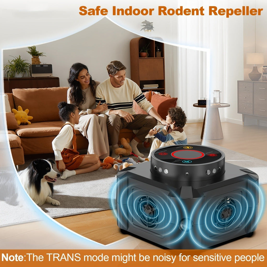 Four-Mode Ultrasonic Pest Control Device with 12 LED Strobes, Independent Switches and One or Two-Pack Options — image 5