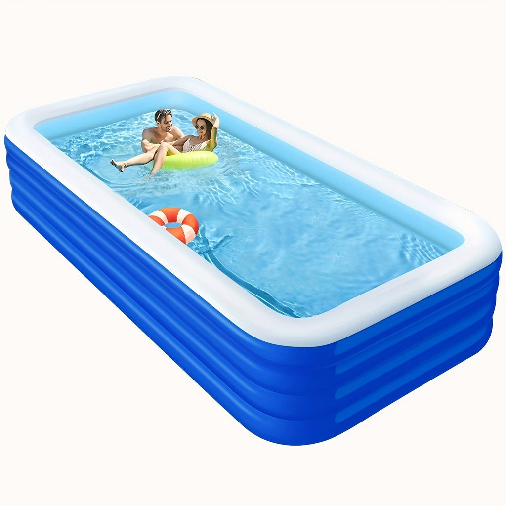 Inflatable Swimming Pool for Family Adults Kids, Large Above Ground Outdoor Backyard Pool for Garden, Patio and Yard Use — im