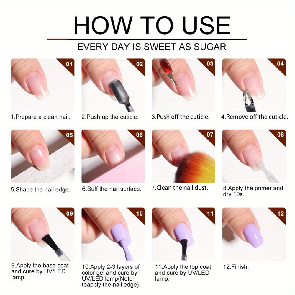 36-Color Polygel Nail Extension Kit with LED UV Lamp, Complete Poly Gel Starter Set with Dual Forms, Slip — image 17