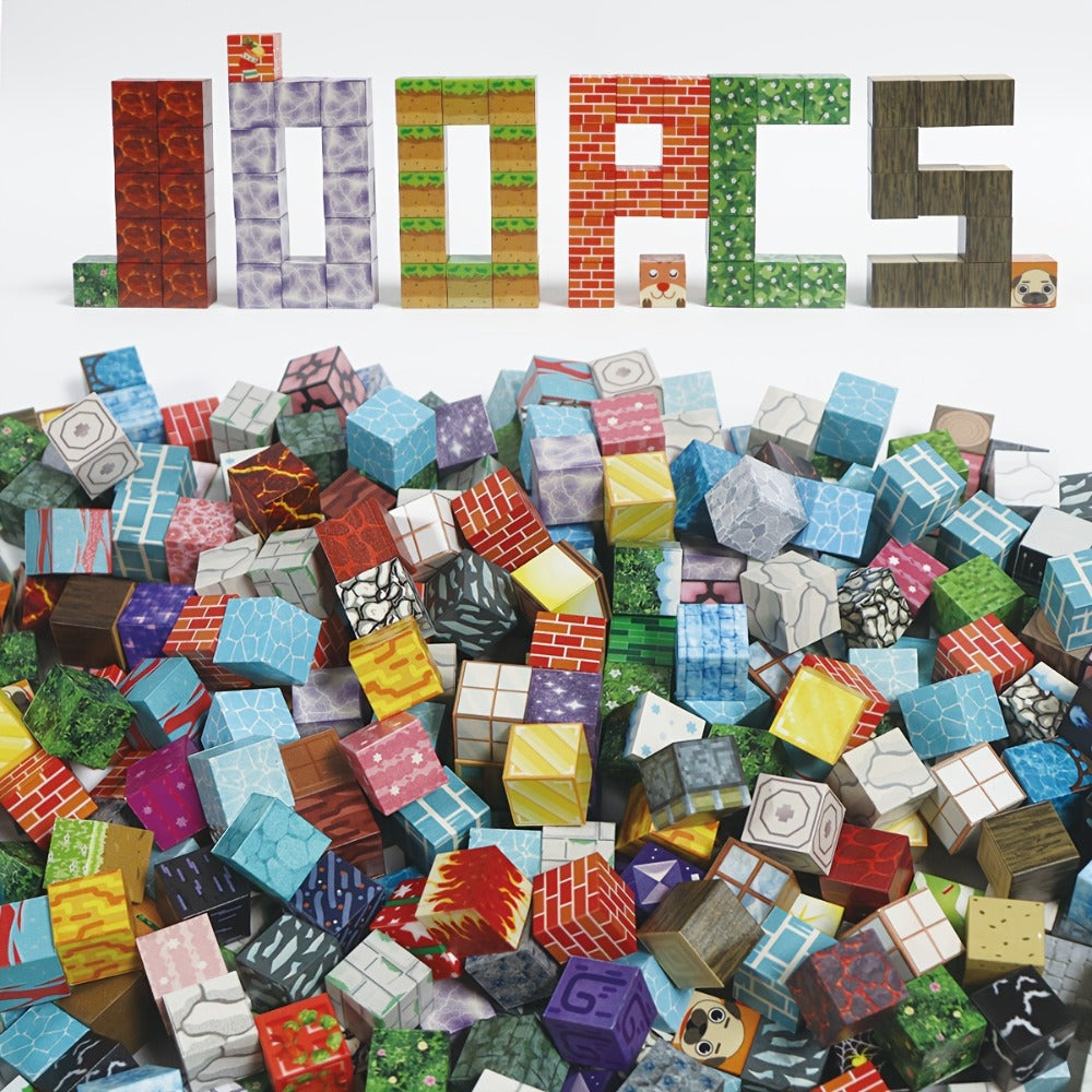 Magnetic Building Tiles 50 100 200 300 Piece STEM Construction Set, 3D Magnet Blocks for Boys & Girls Ages 3+ — image 6