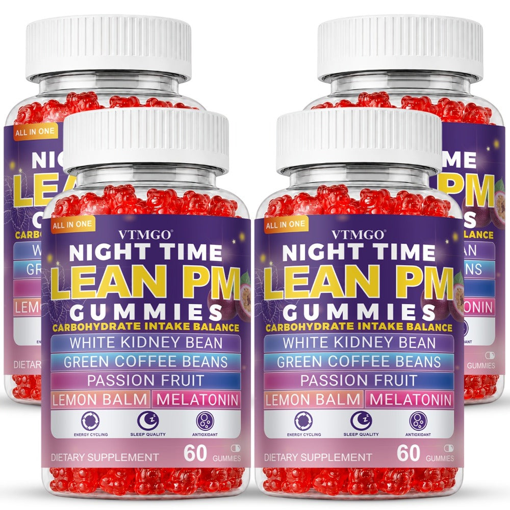 Sleep Gummies with Melatonin, Lemon Balm & Passionflower, Night Time Lean PM Formula, White Kidney Bean — image 5