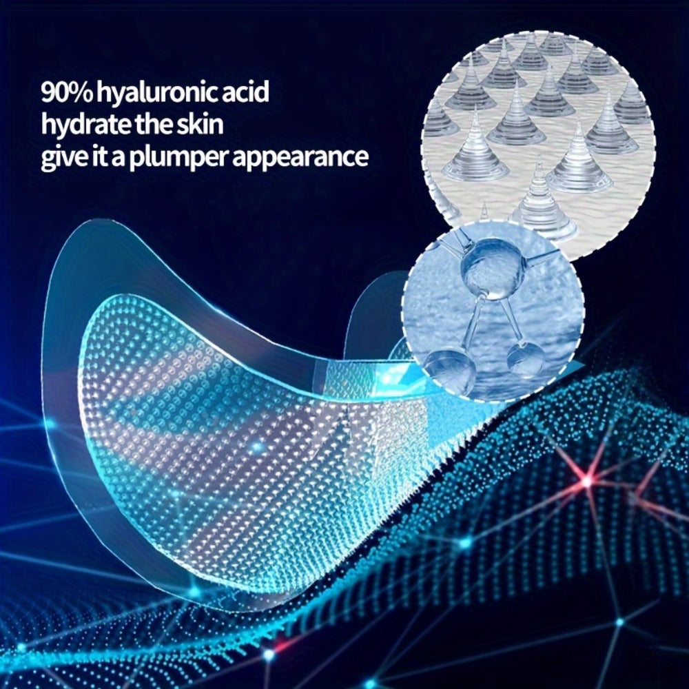 Hyaluronic Acid Microneedle Eye Patches Dissolving Under Eye Nasolabial Fold Anti-Wrinkle Overnight Skin Care Treatment 6 Pai