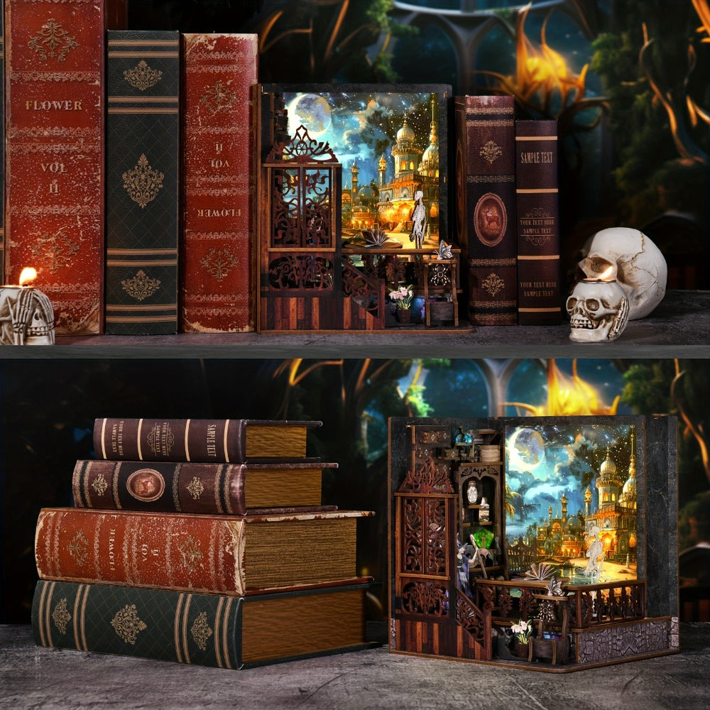 Magic Exploration Book Nook Kit CH03 with Library Workshop Scene, Three Light Modes and Paintable Front Panel — image 3