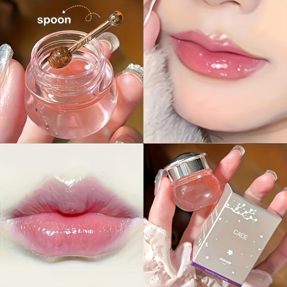 Squalane Lip Care Kit 3-Piece with Cherry Flavor – Hydrating Lip Balm, Nourishing Lip Oil Primer & Glossy Overnight Lip Mask 