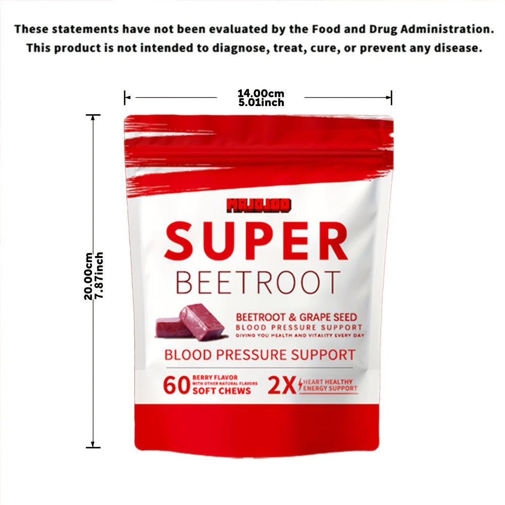 Beetroot Gummies Chewable Supplement with Beetroot Powder Vitamins Minerals & Antioxidants for Bath Time, Home Spa and Person